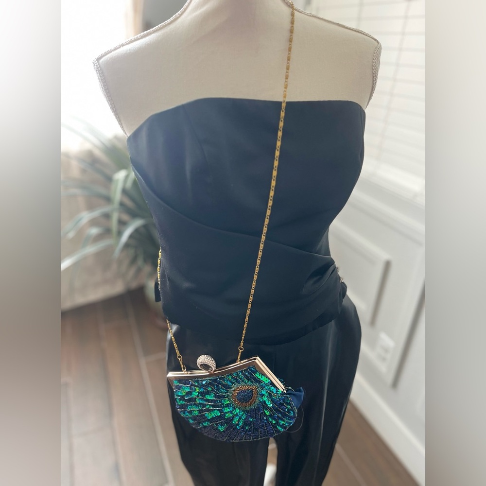 Vintage Mori lee corset with rhinestone detail and ruching 90s - Picture 3 of 14